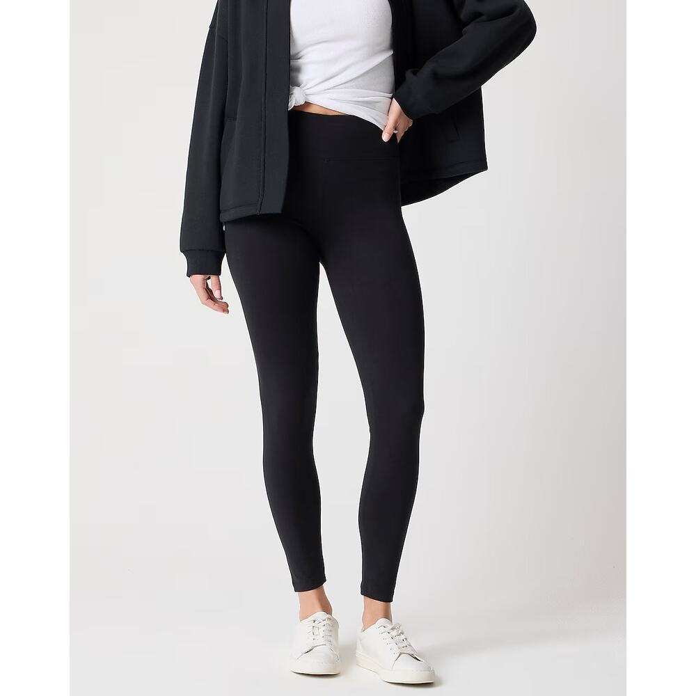 NWT J.Crew Factory Full-Length Leggings Stretch Slim Fit Black Size Medium